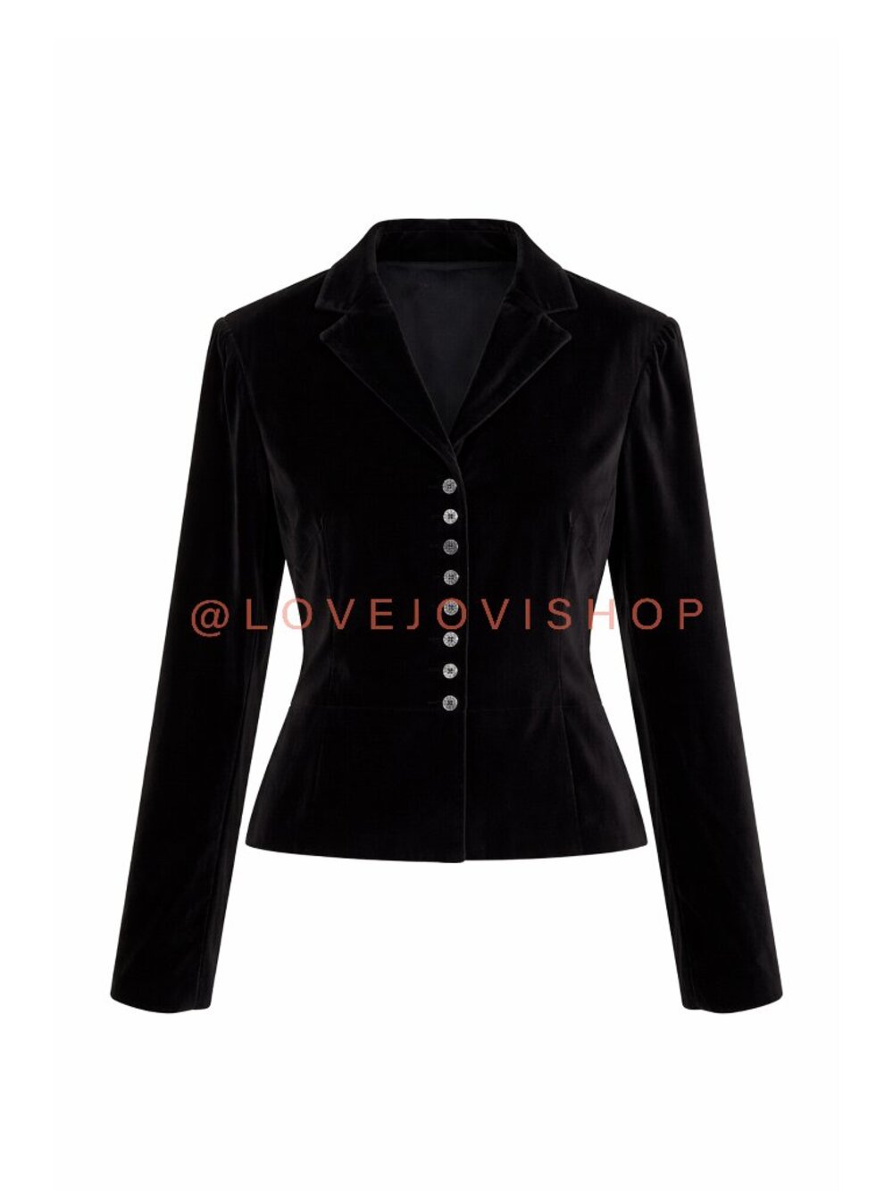 Blazer | GAP Black Velvet Vintage 90s | Romantic Victorian | Button Front | 10